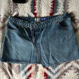 Future collective Blue Denim Mini Skirt